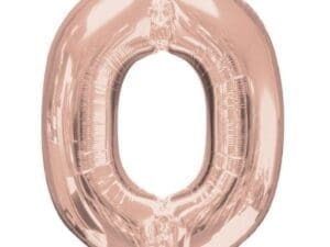 37 in. Letter O Rose Gold Balloon