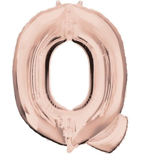 32" Letter Q Rose Gold Balloon