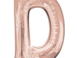 33" Letter D Rose Gold Balloon