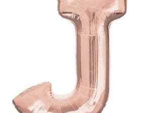 33" Letter J Rose Gold Balloon