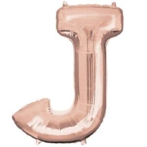 33" Letter J Rose Gold Balloon