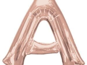 37 in. Letter a Rose Gold Balloon