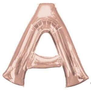 37 in. Letter a Rose Gold Balloon