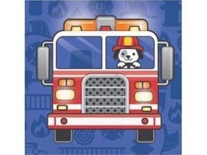 Firetruck Beverage Napkin - Set of 16