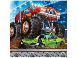 Monster Truck Beverage Napkins 16ct