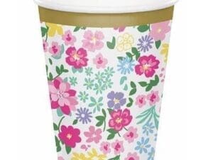 Floral Tea Party Cups, 8 Ct