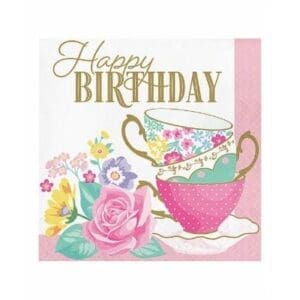 Floral Tea Party Napkins, 16 Ct