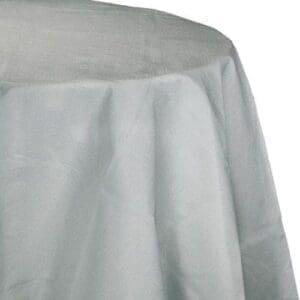 Round Table Cover, 82" silver