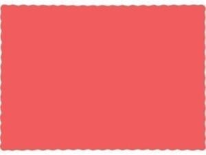 Placemats, 9.5" X 13.375", Coral, 50 Ct
