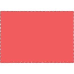 Placemats, 9.5" X 13.375", Coral, 50 Ct