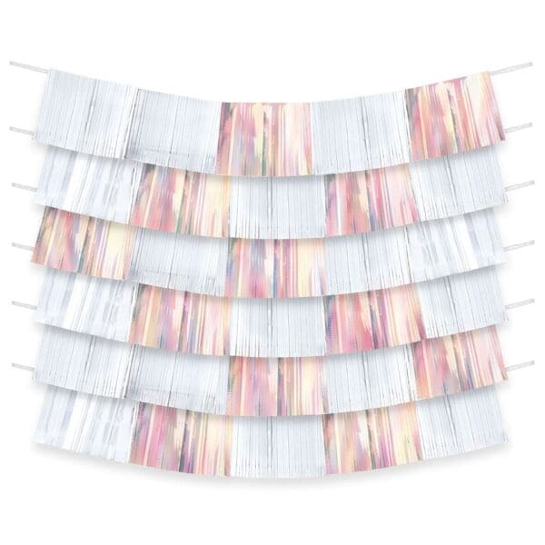 White Fringe Backdrop (9pc)