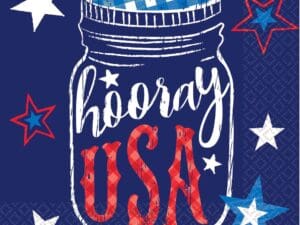 Proud & True Patriotic Paper Beverage Napkins