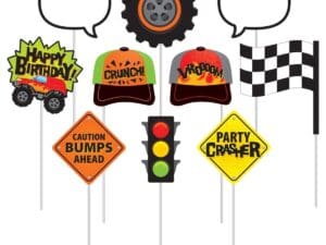 Monster Truck Photo Booth Props 10ct