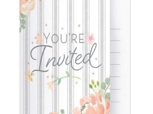 340136 Country Floral Invitations, 8 Count