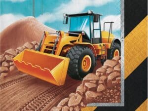 Big Dig Construction Beverage Napkins, 16 Ct