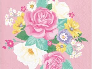 Floral Tea Party Beverage Napkins, 16 Ct