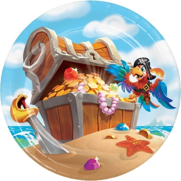 Pirate Treasure Dessert Plates, 8 Ct