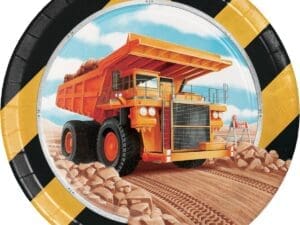Big Dig Construction Dessert Plates, 8 Count