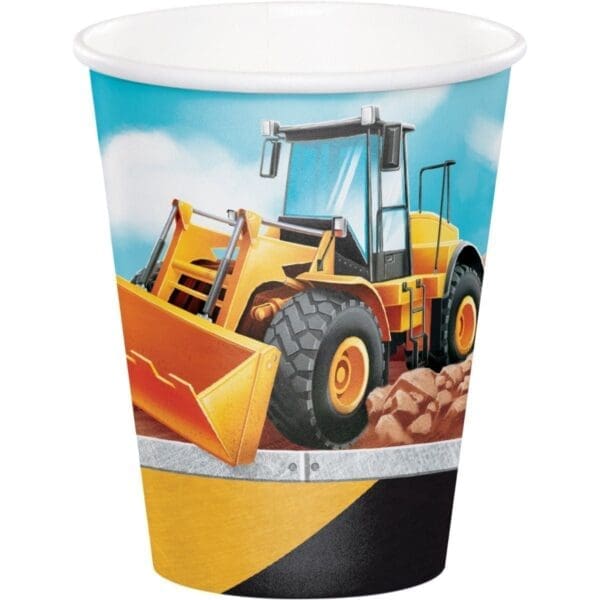 Big Dig Construction Hot/Cold Paper Cups 9 Oz., 8 Ct