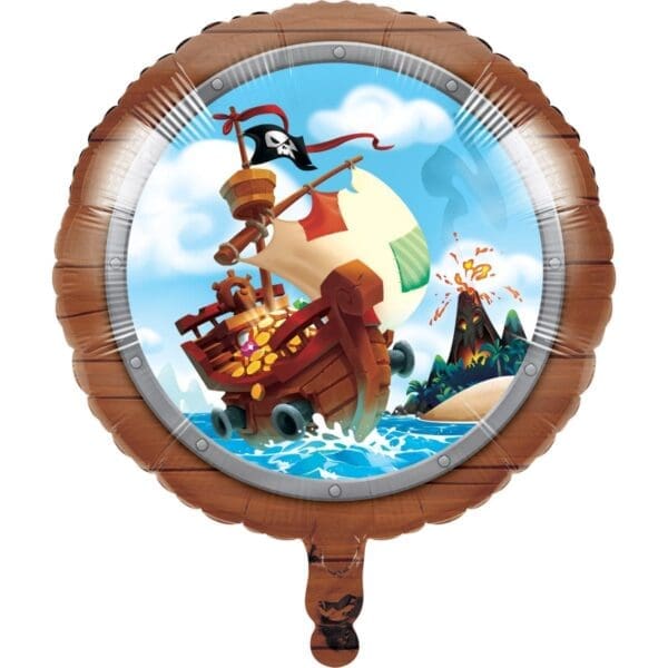 Pirate Treasure Metallic Balloon 18"