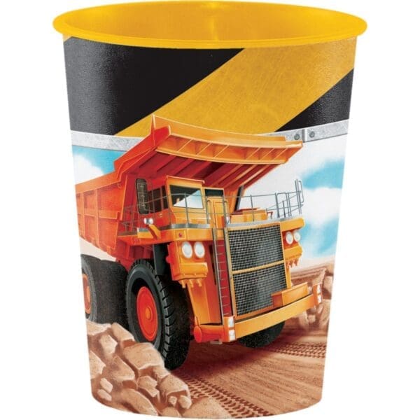 Big Dig Construction Plastic Keepsake Cup 16 Oz.