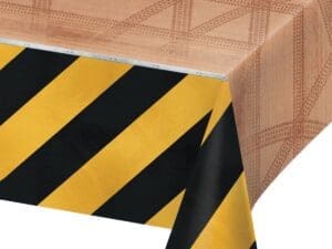 Big Dig Construction Plastic Tablecover All Over Print, 54" X 102"