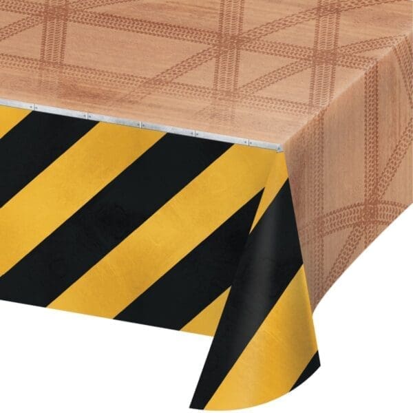 Big Dig Construction Plastic Tablecover All Over Print, 54" X 102"