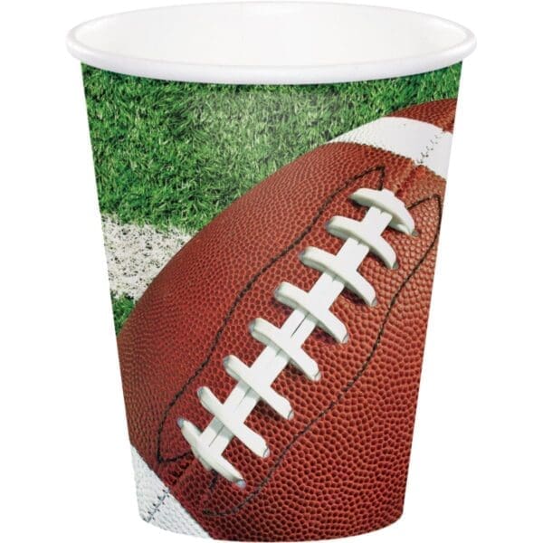 Football Party Hot/Cold Paper Cups 9 Oz., 8 Ct