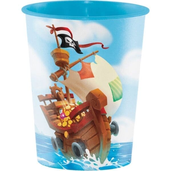 Pirate Treasure Plastic Keepsake Cup 16 Oz.