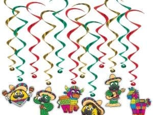 17.5 to 34 in. Fiesta Hanging Whirls - Pack of 6