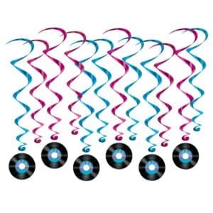 12 Counts Multi Color 50's Whirls