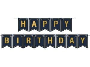 6 in. X 12 Ft. Foil Happy Birthday Streamer