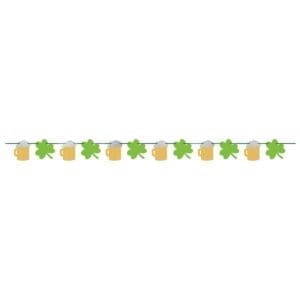 Metallic St. Patrick’s Day Beer and Shamrocks Banner Patrick's