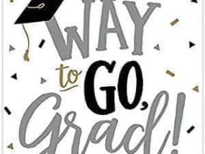 Black & White Way to Go Grad Gift Bag