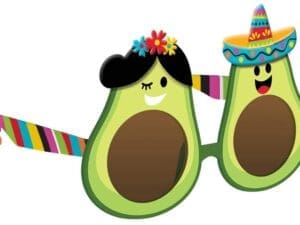 Cinco De Mayo Avocado Sunglasses Multi-Colored