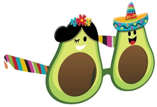 Cinco De Mayo Avocado Sunglasses Multi-Colored