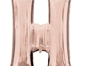 89760 37 in. Letter H Rose Gold Balloon