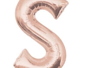 35" Letter S Rose Gold Balloon