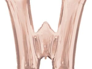 89775 37 in. Letter W Rose Gold Balloon