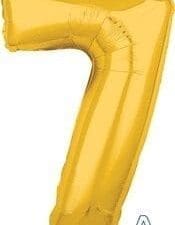 26 in. Number 7 Helium Balloon - Gold