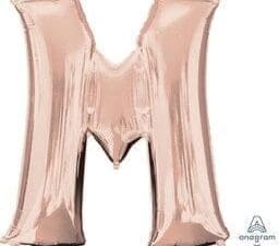 33" Letter M Rose Gold Balloon