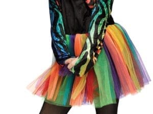 Neon Rainbow Zebra Kids Costume