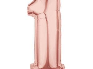26 in. Number 1 Balloon, Rose Gold