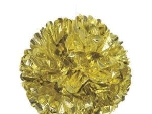 Foil Pom Pom Decoration, 16 in, Gold, 1ct