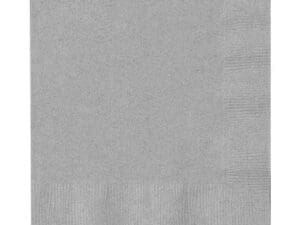Beverage Napkins, 5" X 5", 50pk silver