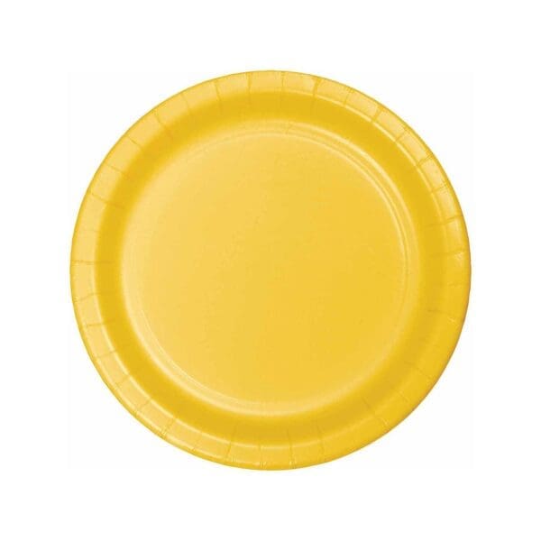 Banquet Plate, 10", School Bus Yellow, 24 Ct