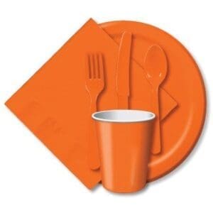 Sunkissed Orange 7" Dessert Plates - 24ct