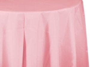 Plastic Tablecover, Octy Round, 82", Classic Pink, 1 Ct
