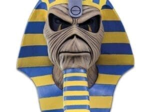 Iron Maiden Powerslave Cover Full Head Mask, Beige Blue Yellow, One-Size