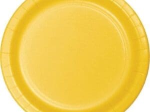 7'' Luncheon Plates - 24-Pack, School Bus Yellow